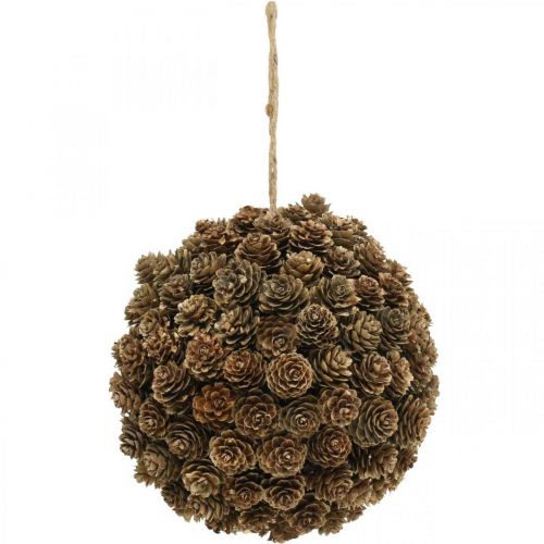 Lärchenzapfen Kugel Deko mit Zapfen zum Hängen Natur Ø20cm