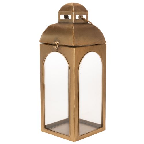 Laterne Metall Glas Metall Messing Optik H50cm 2er-Set | Floristik21.de