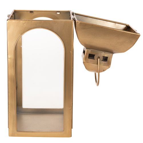 Laterne Metall Glas Metall Messing Optik H50cm 2er-Set | Floristik21.de