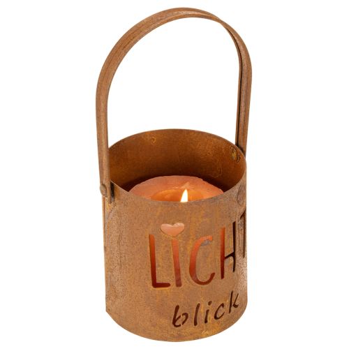 Laterne Metall Windlicht Edelrost Deko Kerzenhalter Garten Terrasse 22cm 2er Set | Floristik21.de