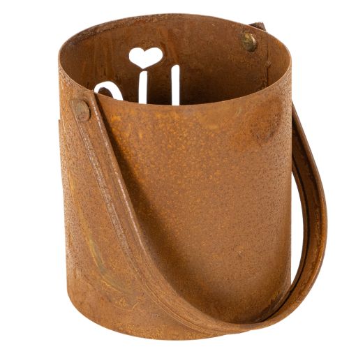 Laterne Metall Windlicht Edelrost Deko Kerzenhalter Garten Terrasse 22cm 2er Set | Floristik21.de