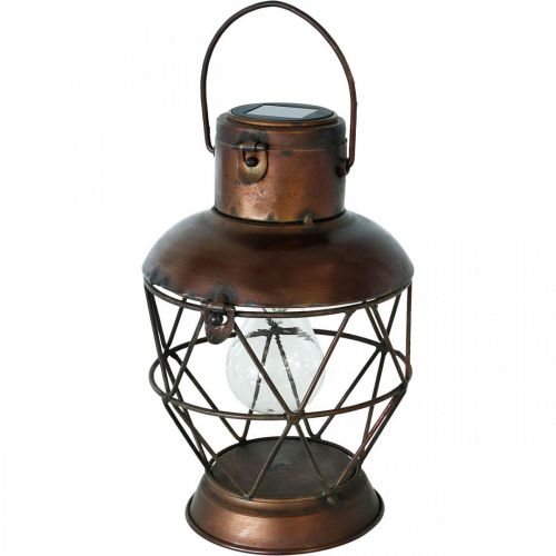 Solar-Laterne, LED-Hängelampe Industrielook Ø16cm H32cm Solar-Laterne, LED-Hängelampe Industrielook Ø16cm H32cm