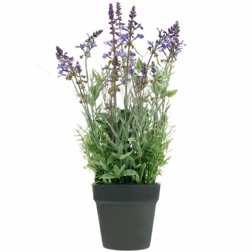 Blumendeko Lavendel im Topf Kunstpflanzen