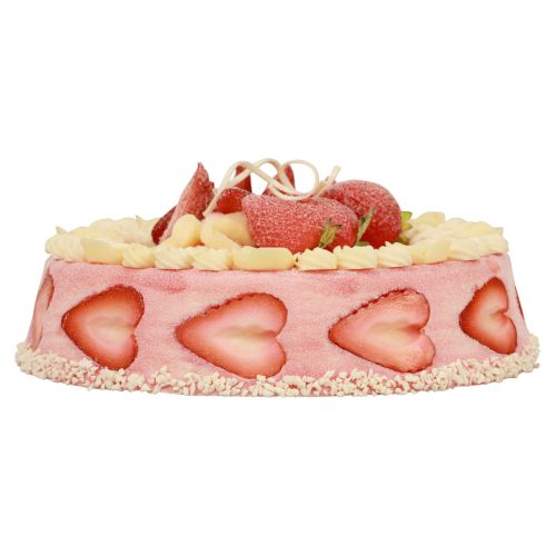 Lebensmittelattrappe, künstliche Torte Erdbeer-Sahne Ø23cm H9,5cm