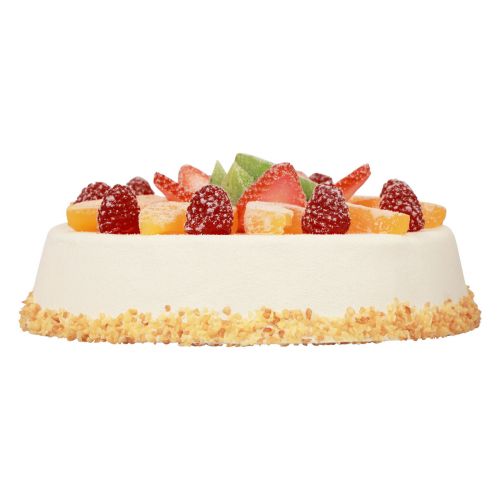 Floristik21 Lebensmittelattrappe, künstliche Torte mit Früchten Ø23cm H8,5cm