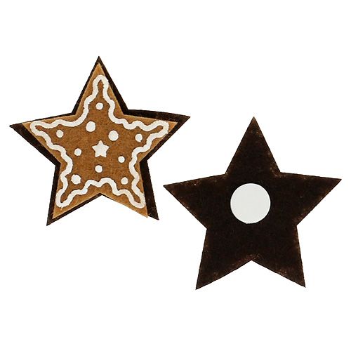 Floristik21 Lebkuchen Sterne 4,5cm zum Kleben 12St