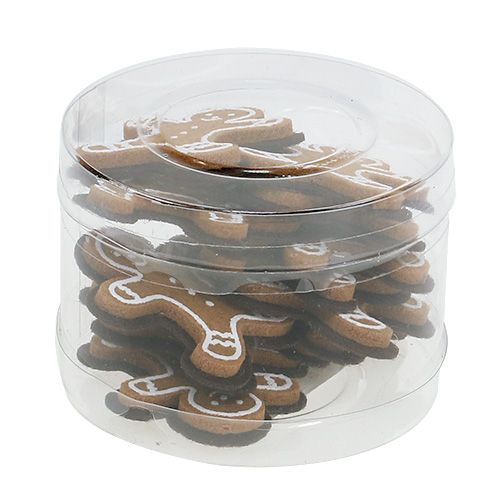 Floristik21 Lebkuchenmännchen aus Filz zum Kleben 4cm 12St