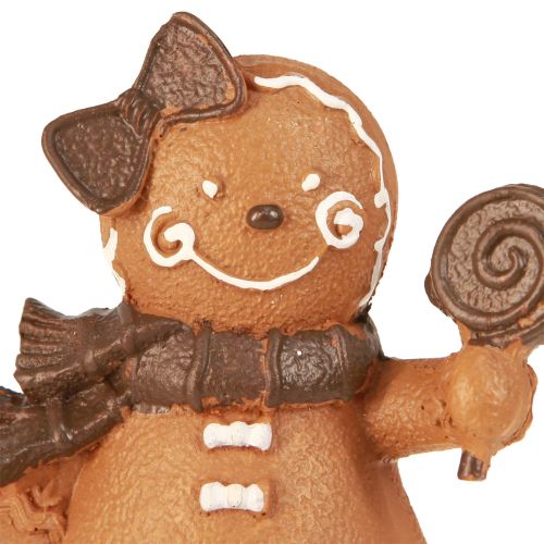Artikel Lebkuchenmann Lebkuchenfrau Weihnachtsdeko Braun H11cm 2St – Tischdeko & Nostalgische Akzente