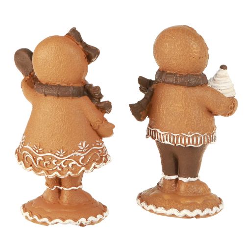 Artikel Lebkuchenmann Lebkuchenfrau Weihnachtsdeko Braun H11cm 2St – Tischdeko & Nostalgische Akzente