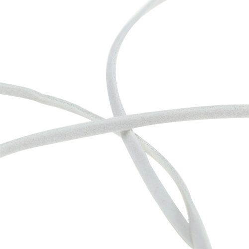 Floristik21 Lederband Weiß 3mm 10m