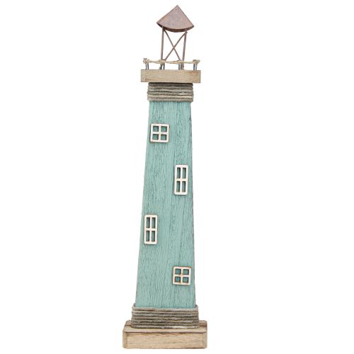 Artikel Leuchtturm Holz Blau 40,5cm Maritime Tischdeko Antik Optik