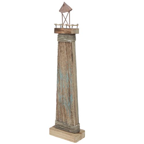 Artikel Leuchtturm Holz Blau 40,5cm Maritime Tischdeko Antik Optik