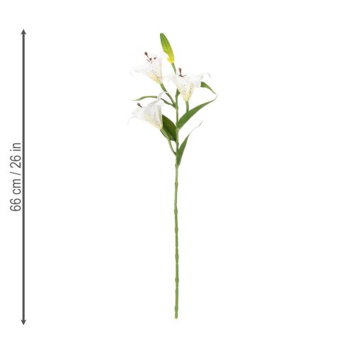 Artikel Künstliche Lilien 66 cm Weiß 2 Stück - Elegante Deko für Wohn- und Eventbereiche
