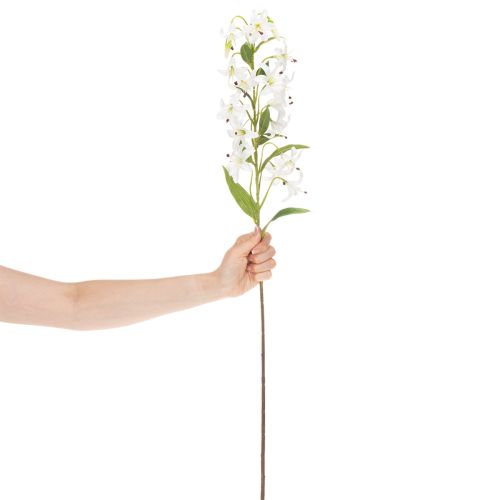 Künstlicher Lilienzweig weiß 80cm Kunststoff/Textil für Innenbereiche | Floristik21.de