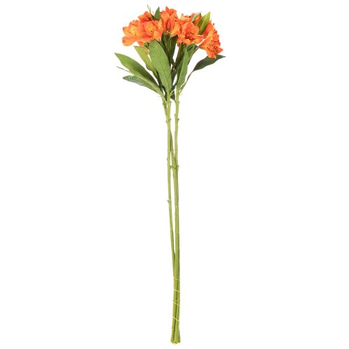 Kunstblume Alstroemeria Orange 75 cm 3 Stück künstlicher Blumenstrauß | Floristik21.de