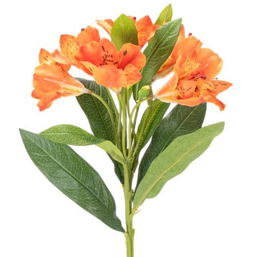Kunstblume Alstroemeria Orange 75 cm 3 Stück künstlicher Blumenstrauß | Floristik21.de