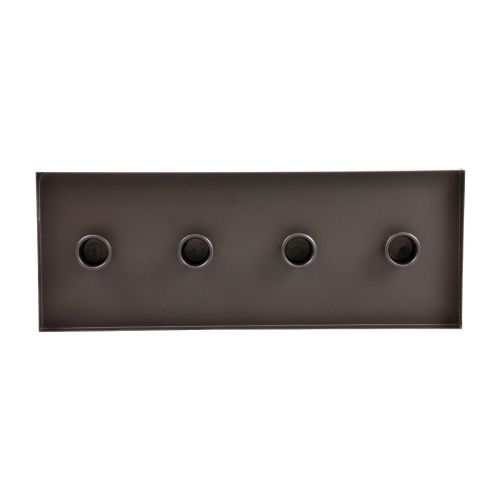 Kerzenhalter Metall Schwarz Kerzentablett 35x13x2cm