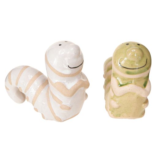 Floristik21 Lustige Wurm Deko Keramik Raupe Hängedeko Topf Frühling 9x6cm 2St