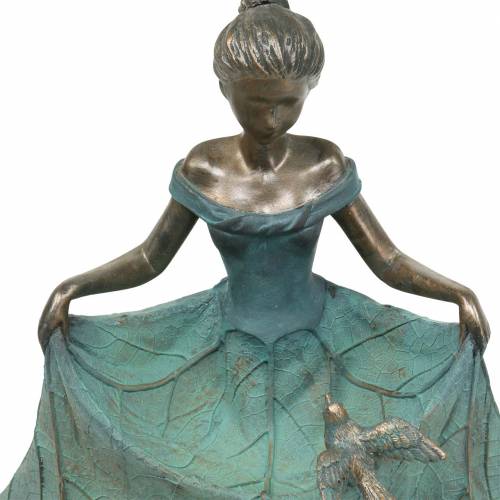 Floristik21 Vogeltränke Gartenfigur Mädchen im Blütenkleid H33,5cm