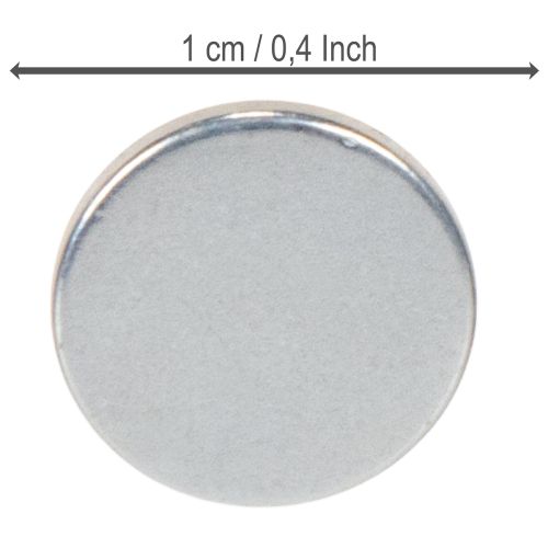 Magnet-Scheiben Rund 1 cm Silber Metall 20 Stück Set für Floristik und Dekoration | Floristik21.de