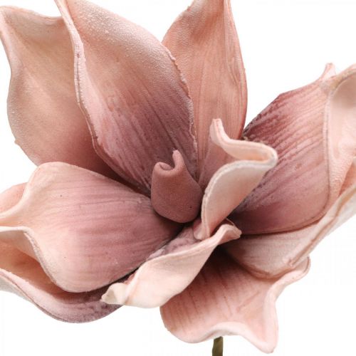 Künstliche Magnolie Altrosa Kunstblume Foam Blume Ø10cm 6St