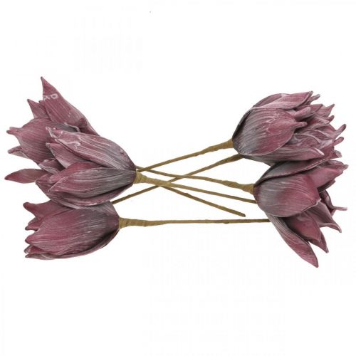 Kunstblume Magnolie Lila Foam Blume Ø10cm 6St