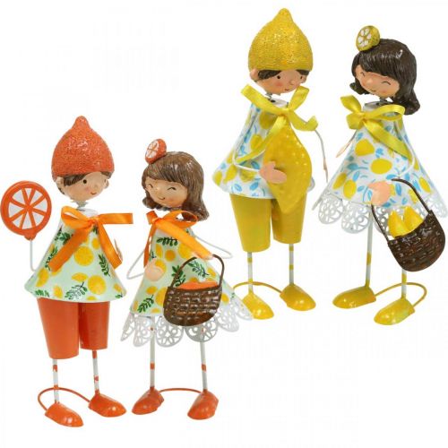 Floristik21 Kleine Früchtchen, Sommerdeko, Figuren Zitronen Orangen H17/18cm 4St