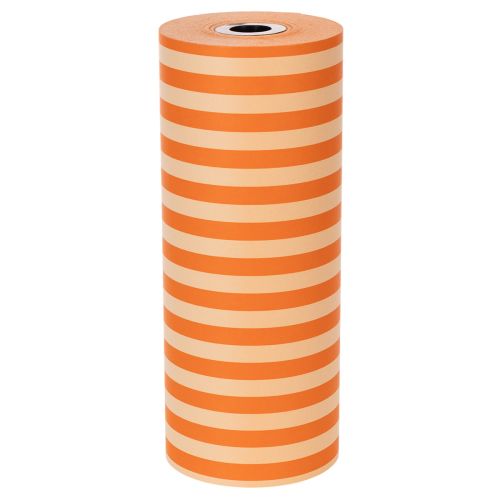 Manschettenpapier Rolle 25 cm x 100 m Orange gestreift für Floristik und Dekoration | Floristik21.de