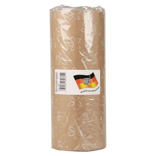 Floristik21 Manschettenpapier Seidenpapier Natur Blüten 25cm 100m