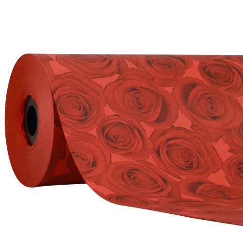Manschettenpapier Seidenpapier Rot Rosen 25cm 100m