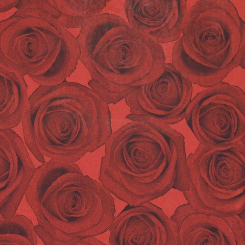 Manschettenpapier Seidenpapier Rot Rosen 25cm 100m