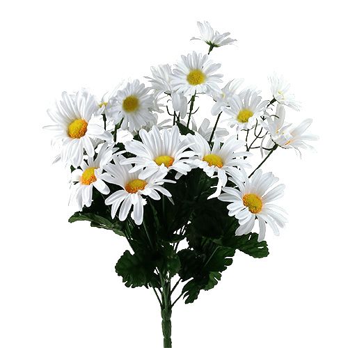 10x Margerite Zweig 53cm Künstliche Kunst Zweige Pflanzen Seiden Blumen Deko 