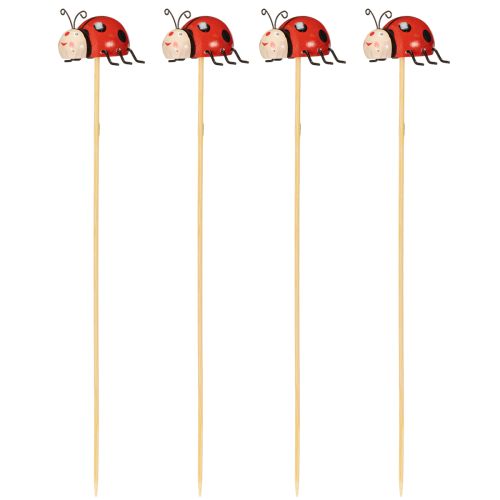 Artikel Marienkäfer Gartenstecker Set 4 Stück – Dekoration für Frühling und Sommer, 31 cm