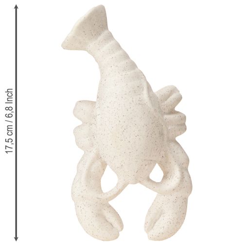 Artikel Maritime Keramik Dekofigur Hummer Weiß vielseitig kombinierbar 17,5×9×3cm