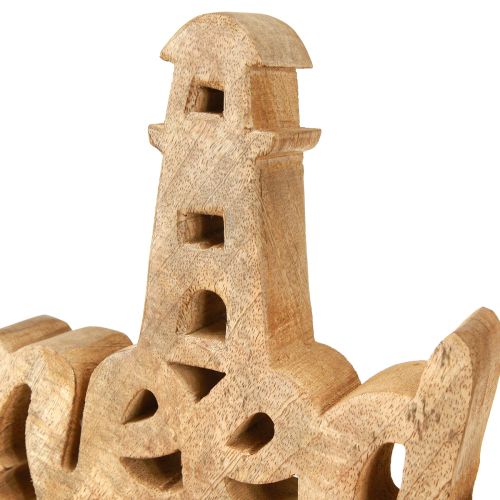 Artikel Maritime Holzdeko „I need vitamin sea“ aus Mangoholz, Dekoration für Zuhause 27×33cm
