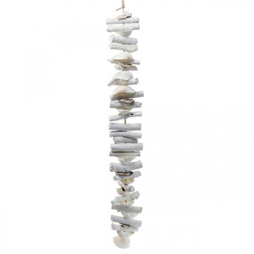 Maritime Deko Girlande Treibholz Girlande Muscheln H83cm