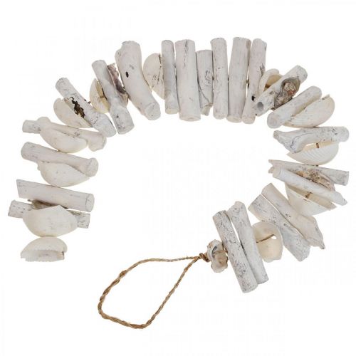 Artikel Maritime Deko Girlande Treibholz Girlande Muscheln H83cm