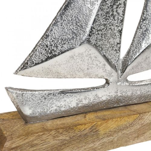Floristik21 Maritime Deko, Deko Segelboot Metall, Deko Schiff H26cm