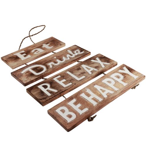 Artikel Maritime Wanddeko Holz Holzschild Natur Weiß 38×54cm