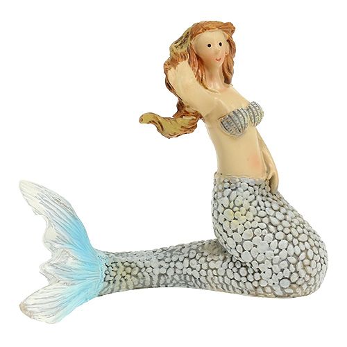Dekofigur Meerjungfrau Blau 6cm - 9,5cm 3St | Floristik21.de