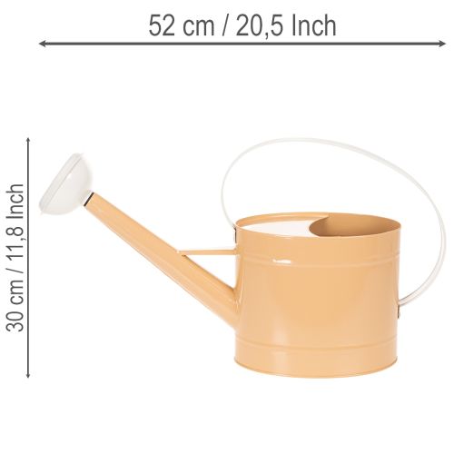 Metall Deko Gießkanne Vintage Look Hellbraun 52,5cm - Pflanzkanne für Tischdeko & Sommerdeko | Floristik21.de
