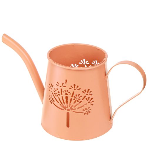 Floristik21 Metall Deko Gießkanne Pusteblume Orange H12cm 2St Teelichthalter