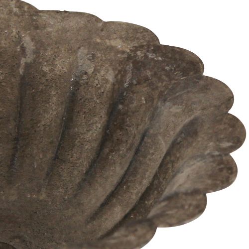 Artikel Metall Deko-Schale Kelchform Antik-Look Graubraun Ø12cm H18cm