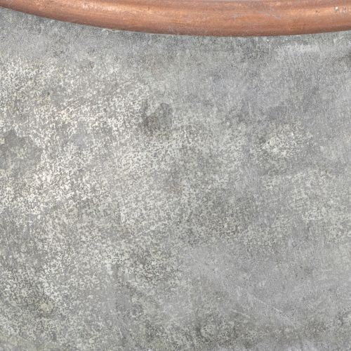 Metall Dekokanne Vintage Landhausstil, Gartendeko Gießkanne zum Bepflanzen, Silber Kupfer L41cm Ø26cm H30cm | Floristik21.de