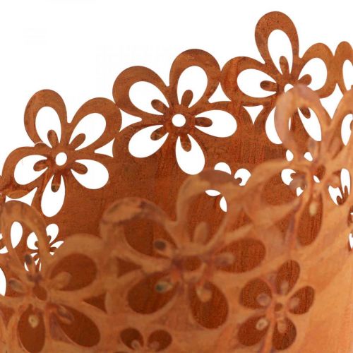 Floristik21 Metall Deko Rost Windlicht Übertopf Metall Ø16cm H23cm
