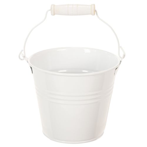Metalleimer Weiß Ø12cm H10cm 8 St