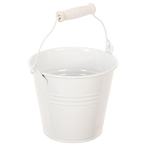 Metalleimer Weiß Ø12cm H10cm 8