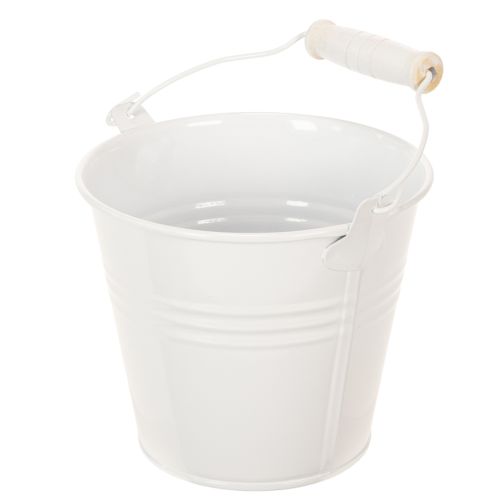 Metalleimer Weiß Ø12cm H10cm 8