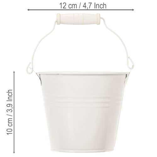 Metalleimer Weiß Ø12cm H10cm 8