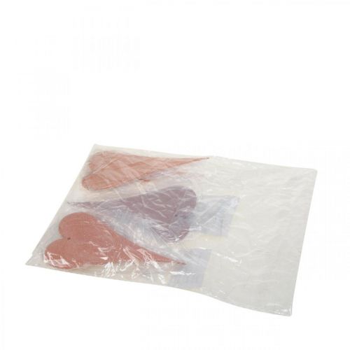 Floristik21 Hängedeko Fenster Metallherzen, Deko Herzen zum Aufhängen Orange/Lila H10cm 6 St